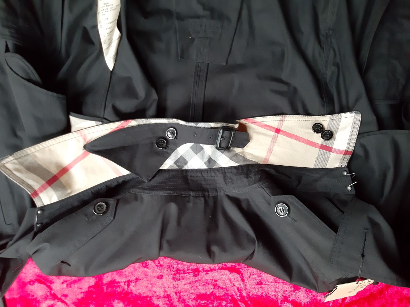 Burberry płaszcz trench L 100%oryg nr seryjny czarny piękny wyjątkowy