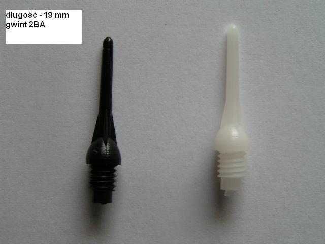 Końcówki, groty do lotek, dart - 1000 szt. - gwint 2BA