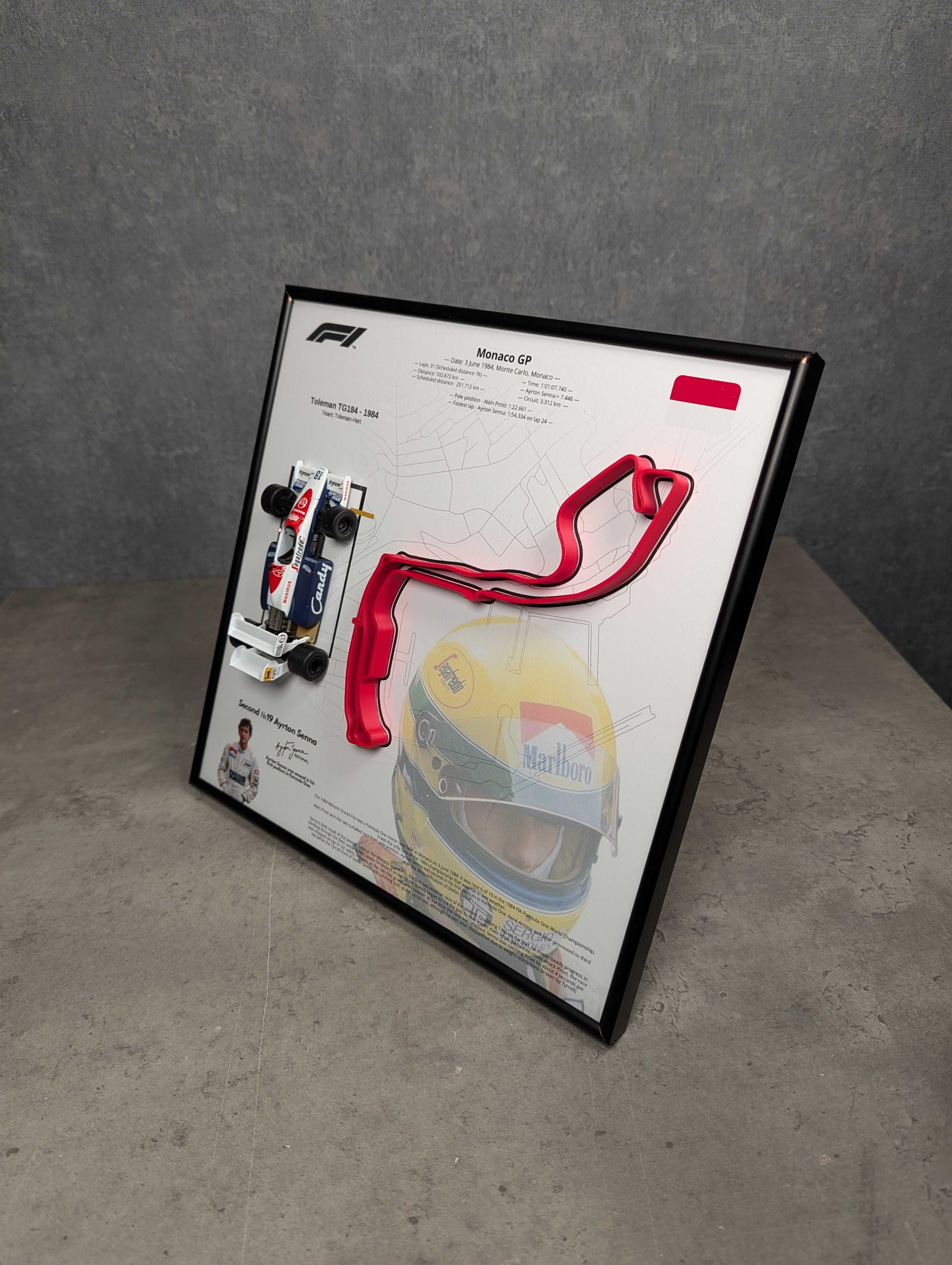 Panini F1 TOLEMAN TG184 2в1 Траса Monaco GP №19 Ayrton Senna