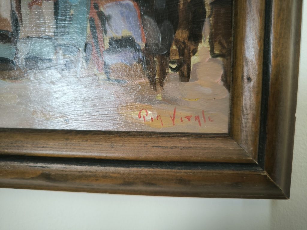 Quadro / Pintura Óleo sob placa - Pia Vitale 25,5x30,5