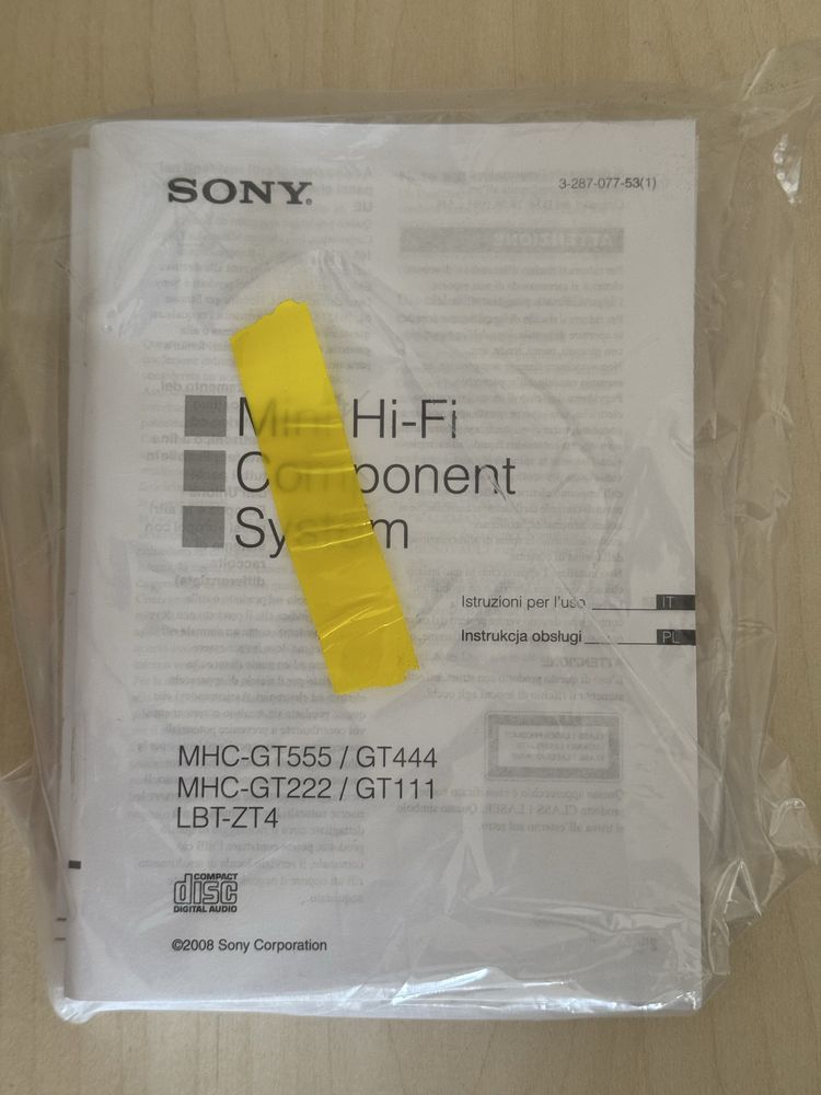 Aparelhagem Sony MHC-GT222