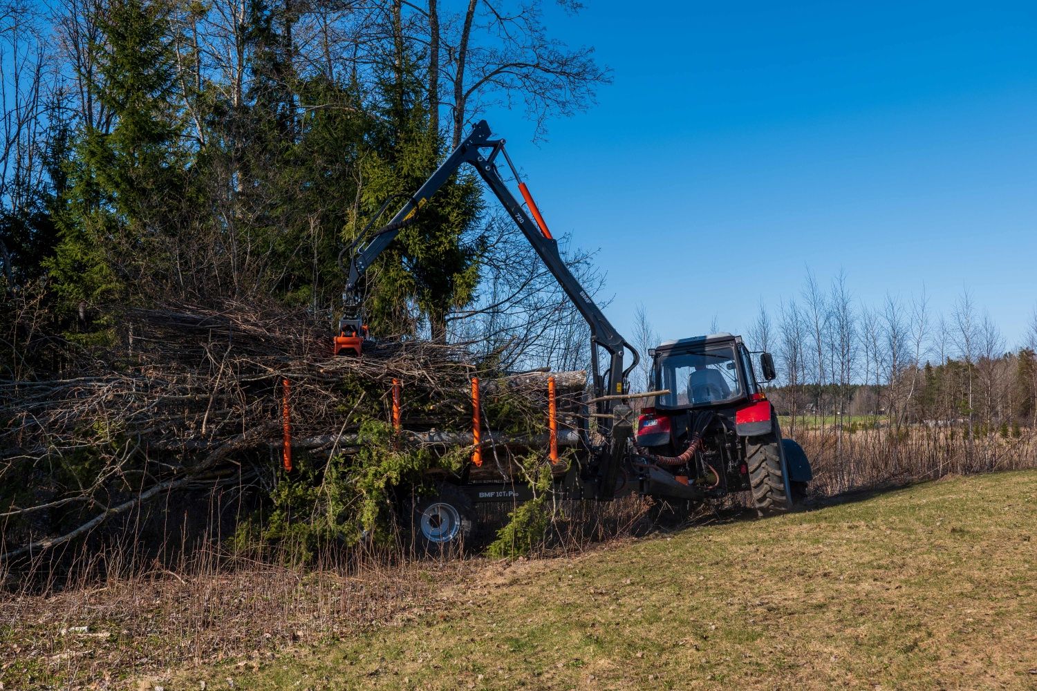 Przyczepa Leśna BMF10T2PRO 720 7.2m | hamulce - 6 Par 500x17 Od Ręki !