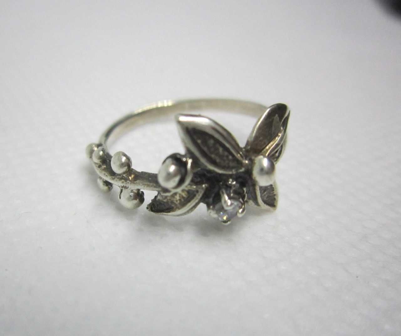 Кольцо перстень цветок настоящее серебро хюз