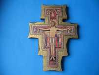 Krzyż Franciszkański (San Damiano) na ścianę drewniany 28 cm