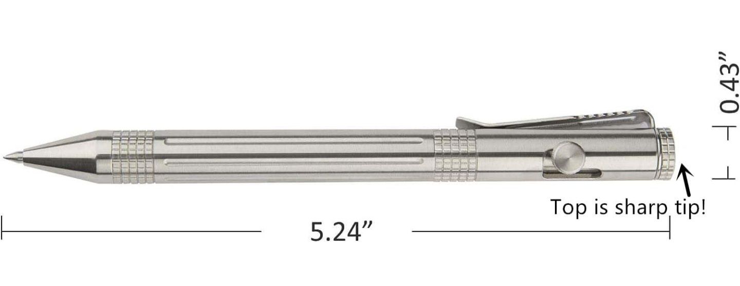 Caneta SMOOTHERPRO Bolt Action Aço Inox