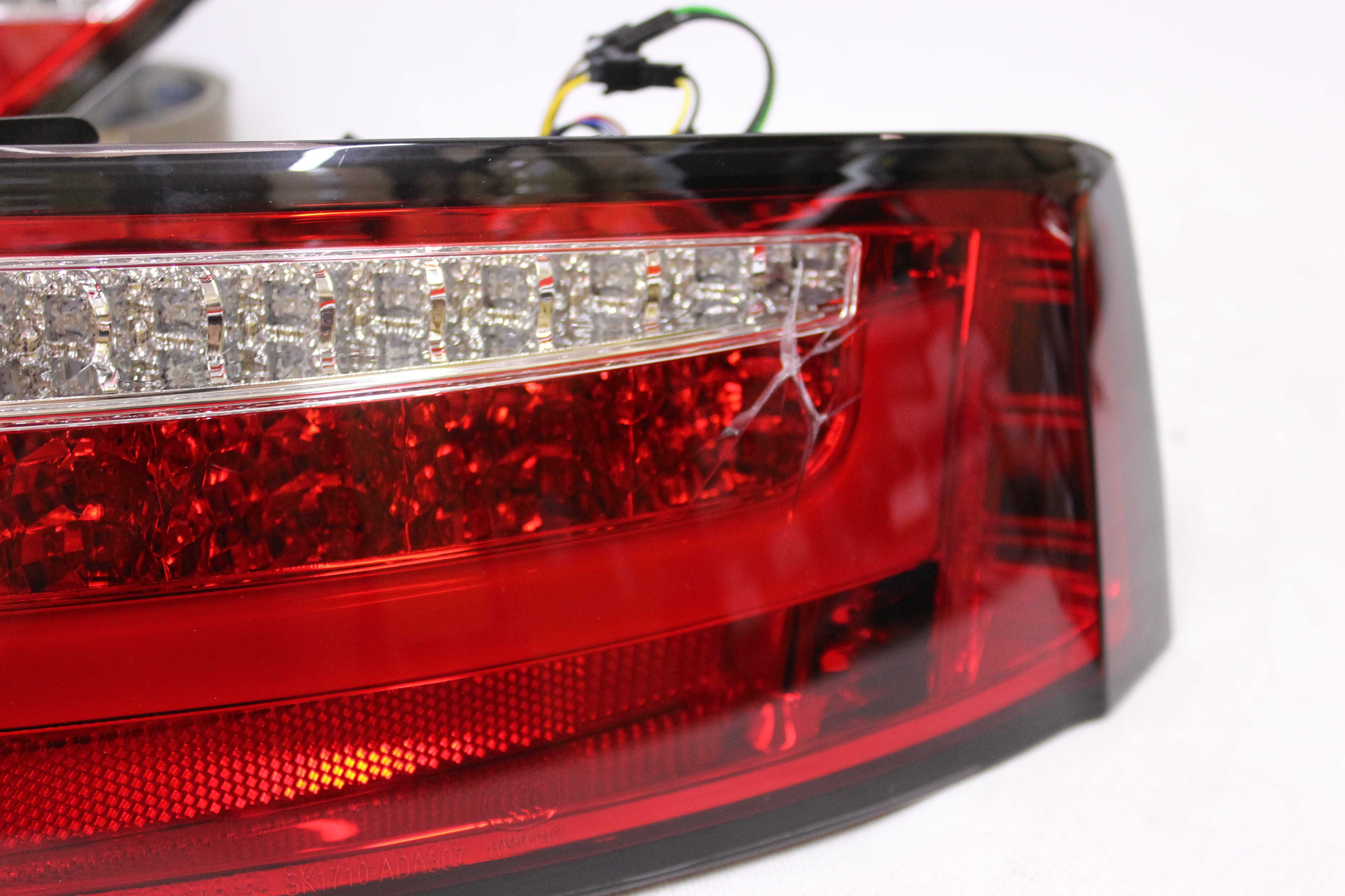 Lampy światła tył tylne AUDI A5 07-11 7-pin LED BAR NEON Czerwone NOWE