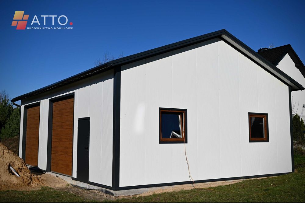 Garaż ocieplony Hala z płyty warstwowej PIR 10 6m/8m 5m/7m zgłoszenie