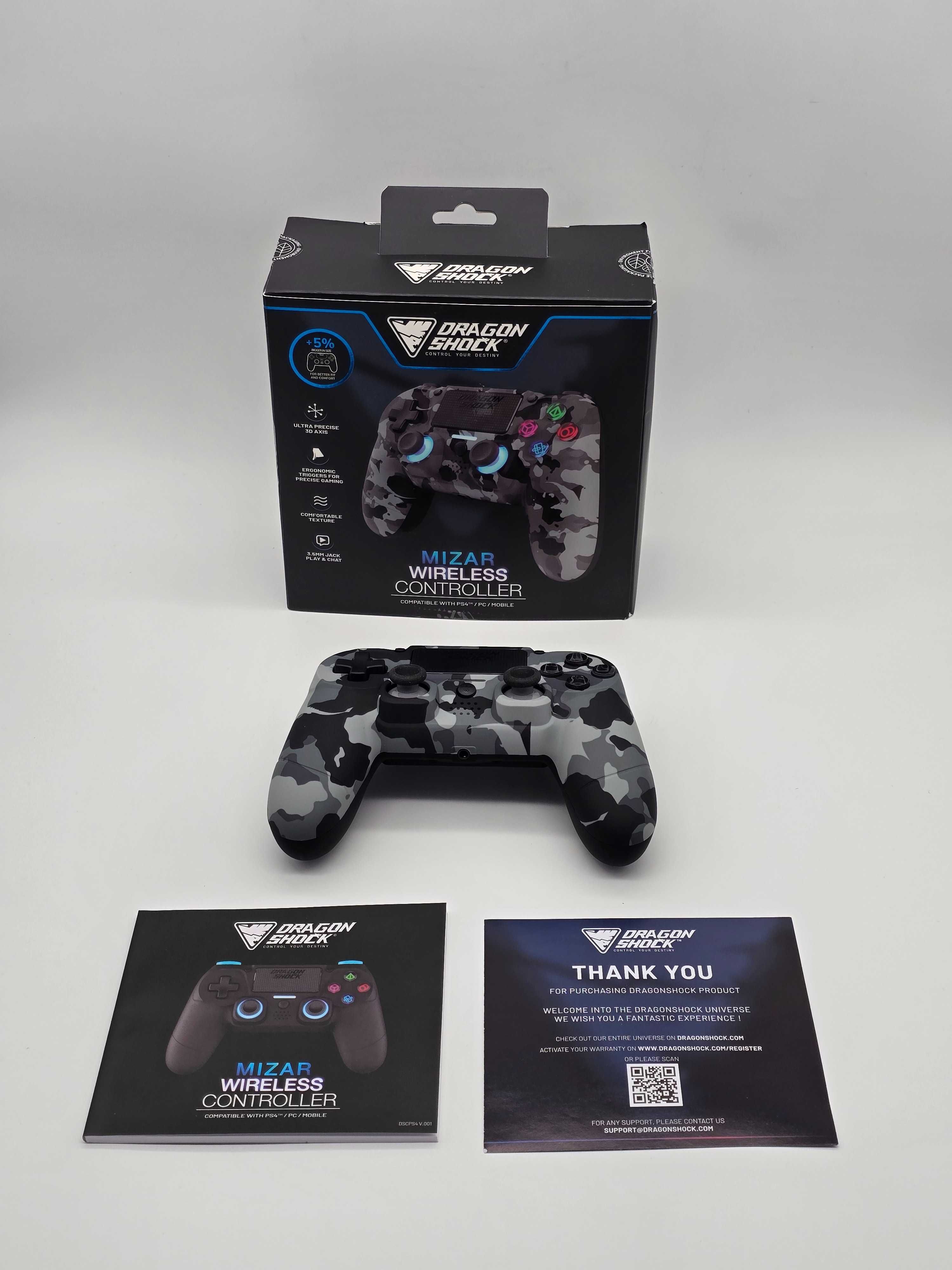 Kontroler Pad bezprzewodowy DragonShock MIZAR Bluetooth do PS4 PC
