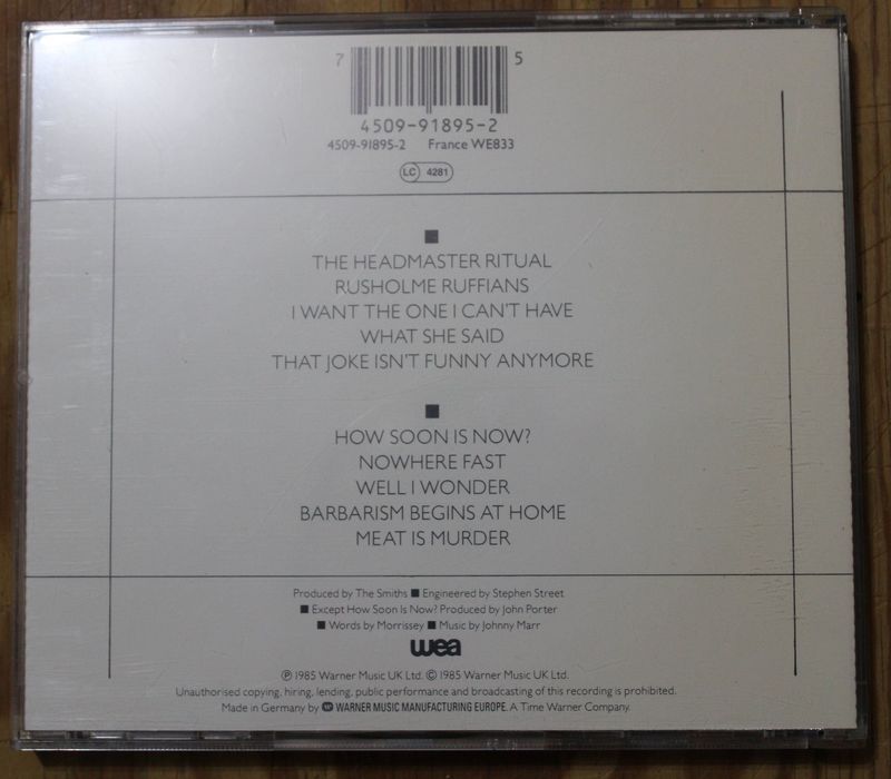 CD The Smiths - Meat Is Murder