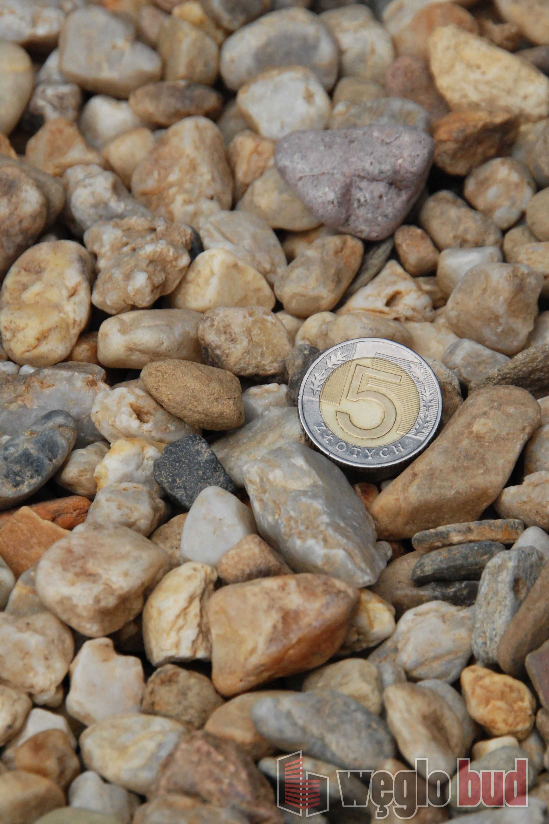 26) kamień, otoczak żwir miodowy 8-16 mm  20 kg, KOD -02843