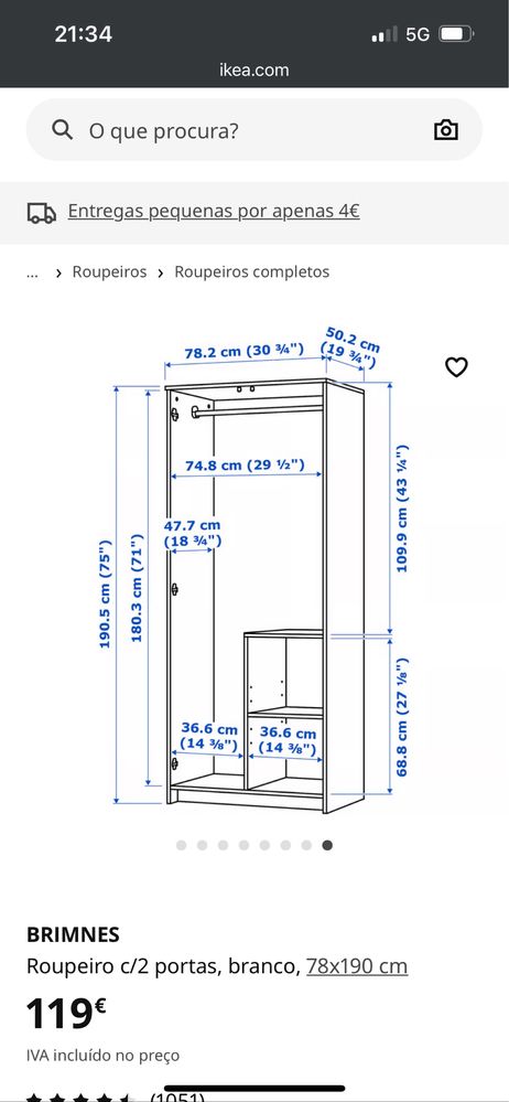 Roupeiro ikea sem portas