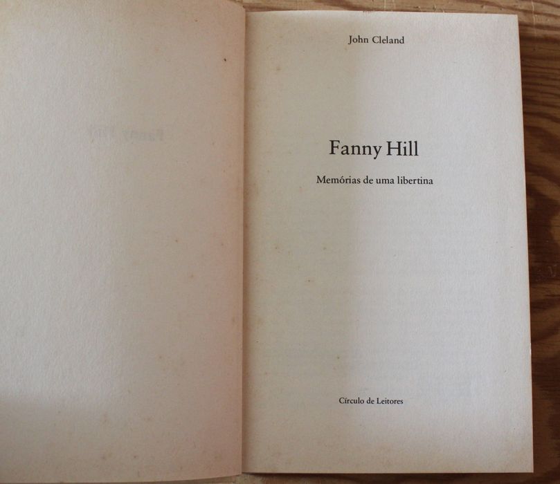 Livro "Fanny Hill", de John Cleland