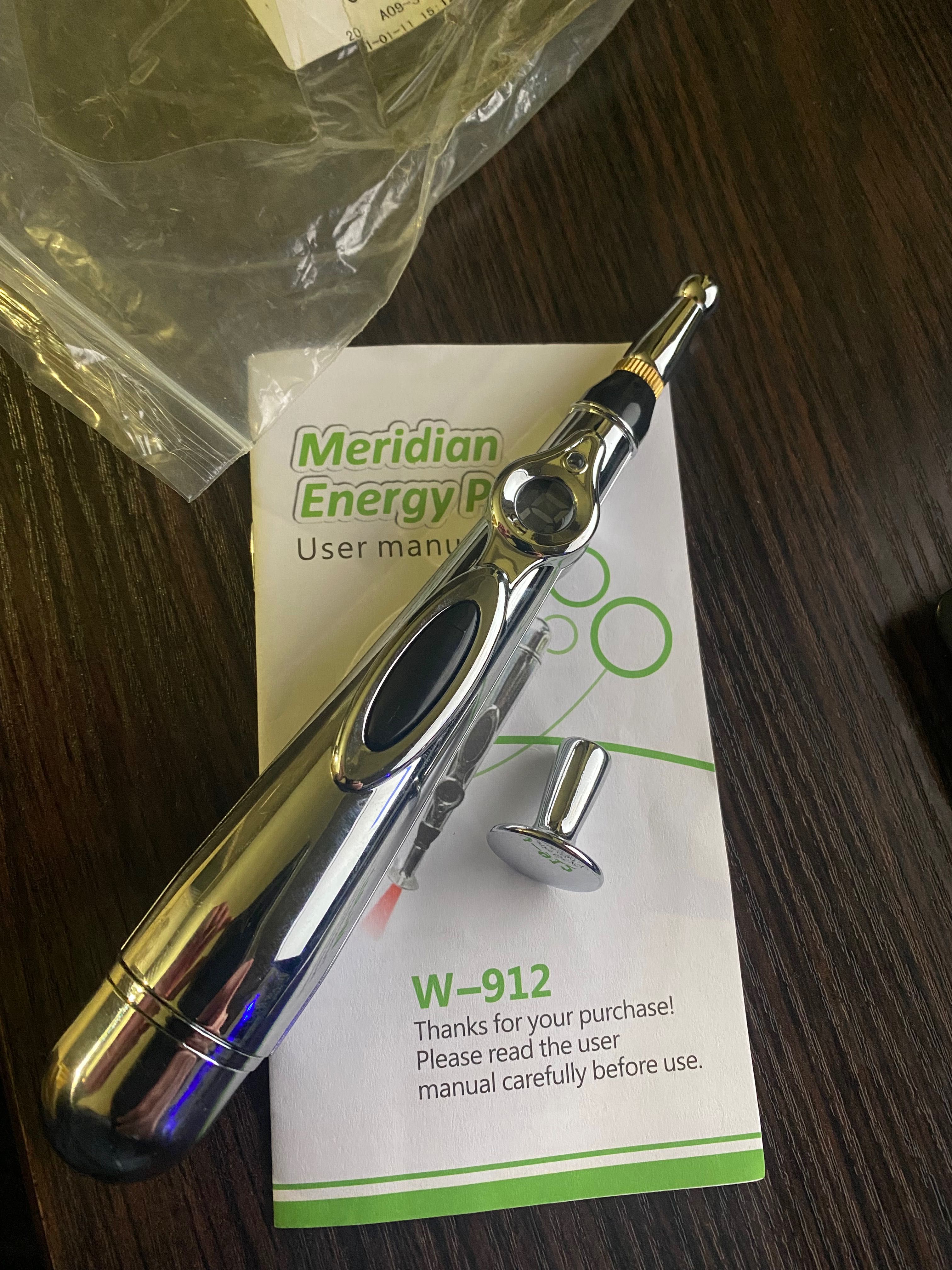 Акупунктурний масажер для точкового масажу W-912 Meridian Energy Pen