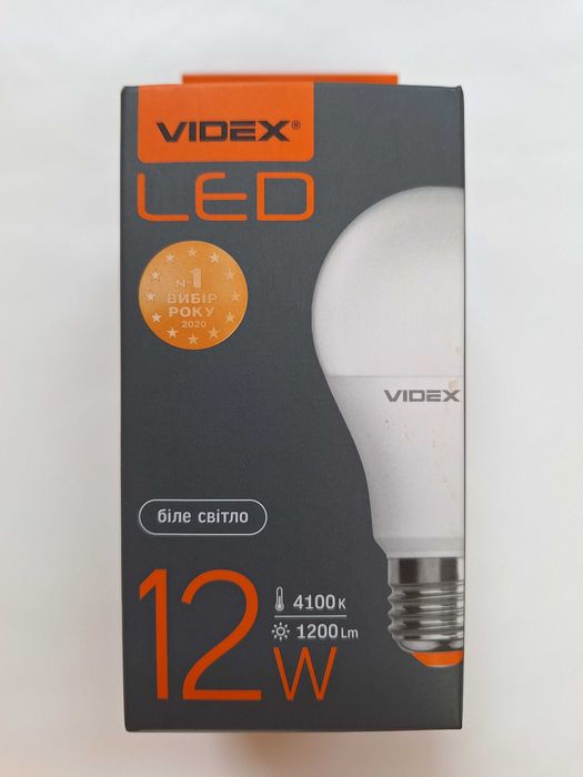 LED лампа VIDEX A60e 12W E27 4100K 220V
