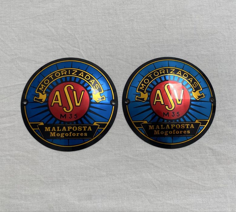 Emblemas simbolos depósito motorizadas ASV M35 Malaposta raro