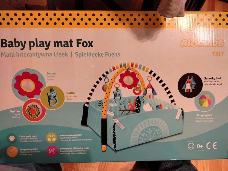 Ricokids Mata interaktywna pałąk i zabawki Lisek niebieska