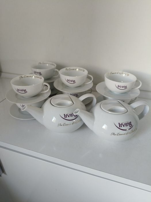 Zestaw do herbaty filiżanki dzbanek porcelanowy porcelana kawowy