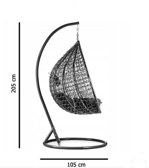 Fotel wiszący bujany tarasowo-ogrodowy+ Pokrowiec !