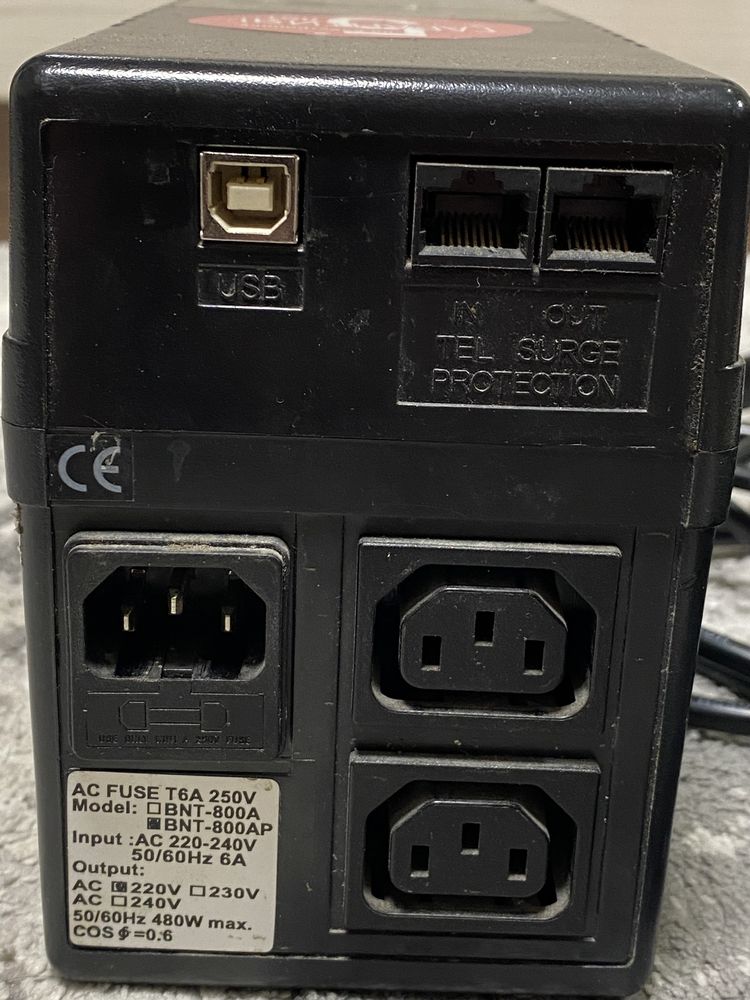 UPS ДБЖ Powercom BNT-800AP 480W новий акумулятор