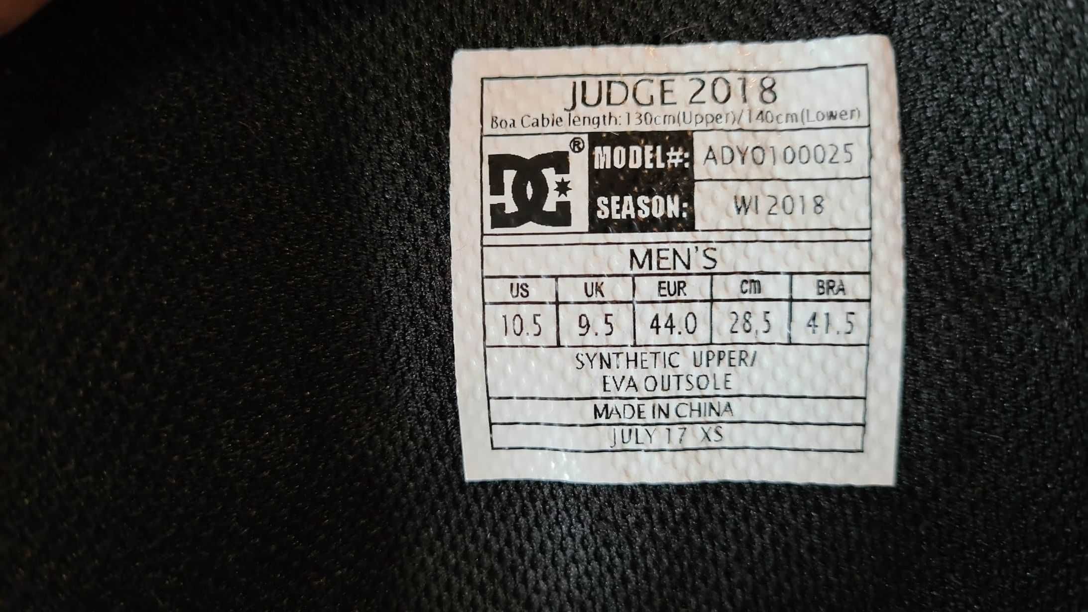 Buty Snowboardowe DC Judge 44 EUR / 10.5 US