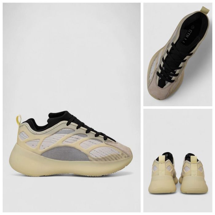 Кросівки чоловічі, колір бежево-сірий