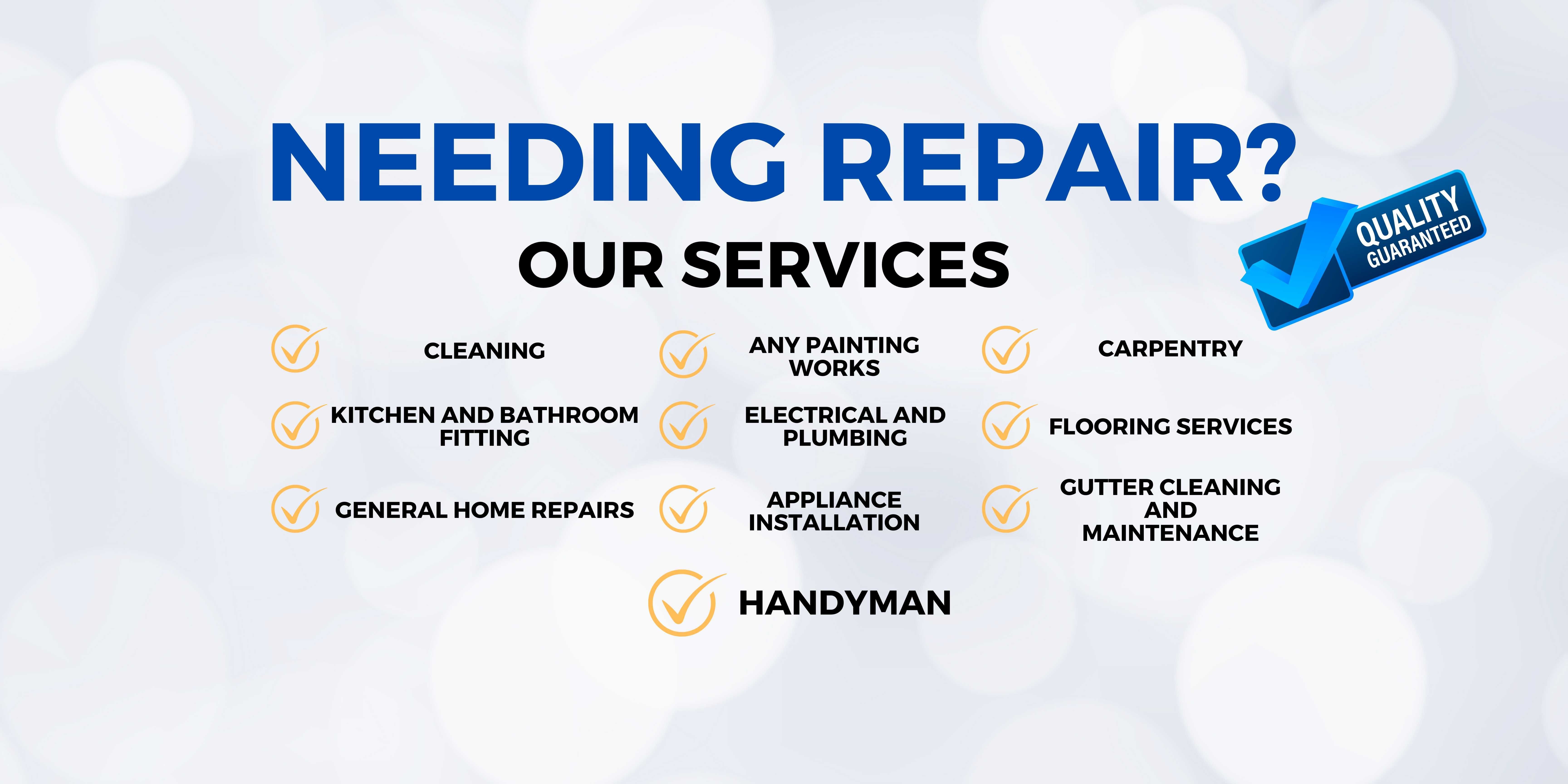 Home Repair, Handyman service, Cleaning
