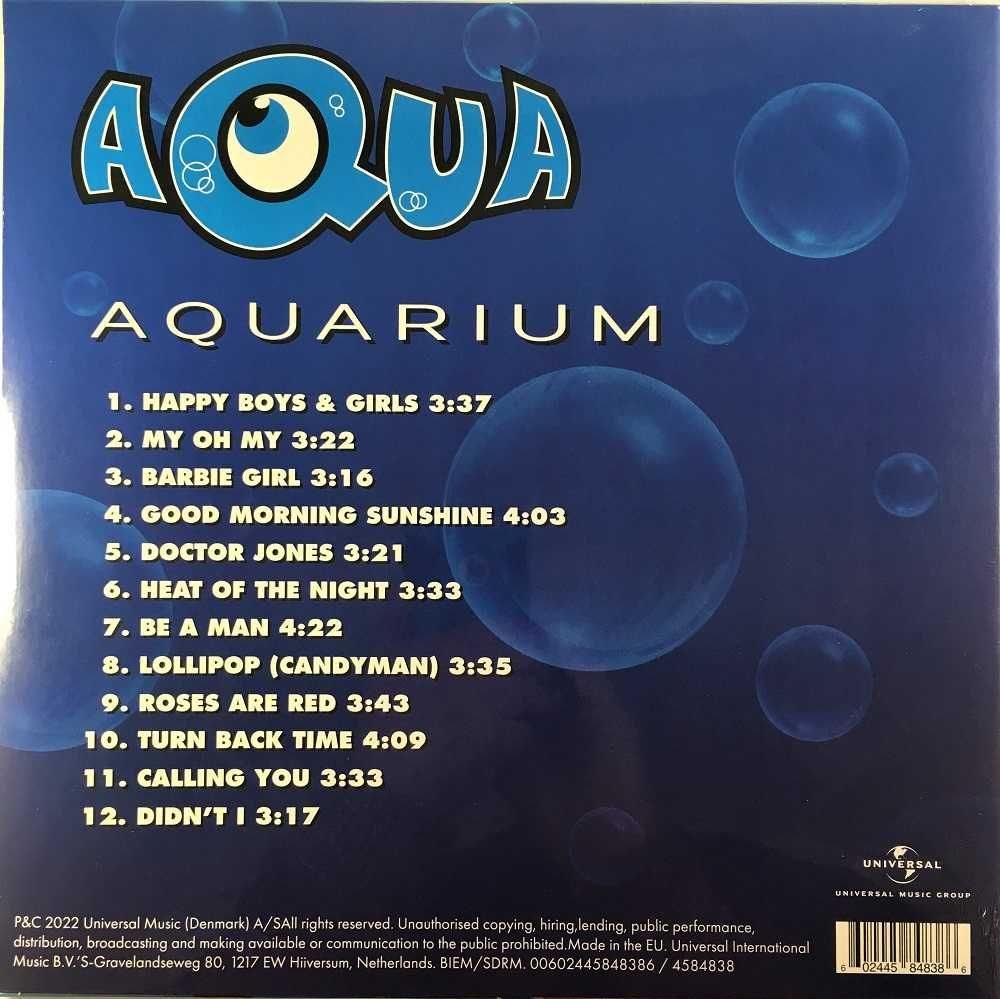 Вінілова платівка Aqua - Aquarium (1997/2022) білий вініл