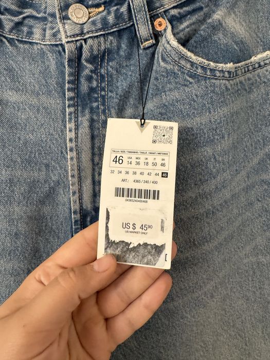 Spodnie jeansy Zara 46 XL straight fit baggy