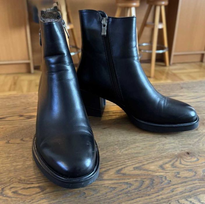 Botki damskie, czarne r. 38 NOWE