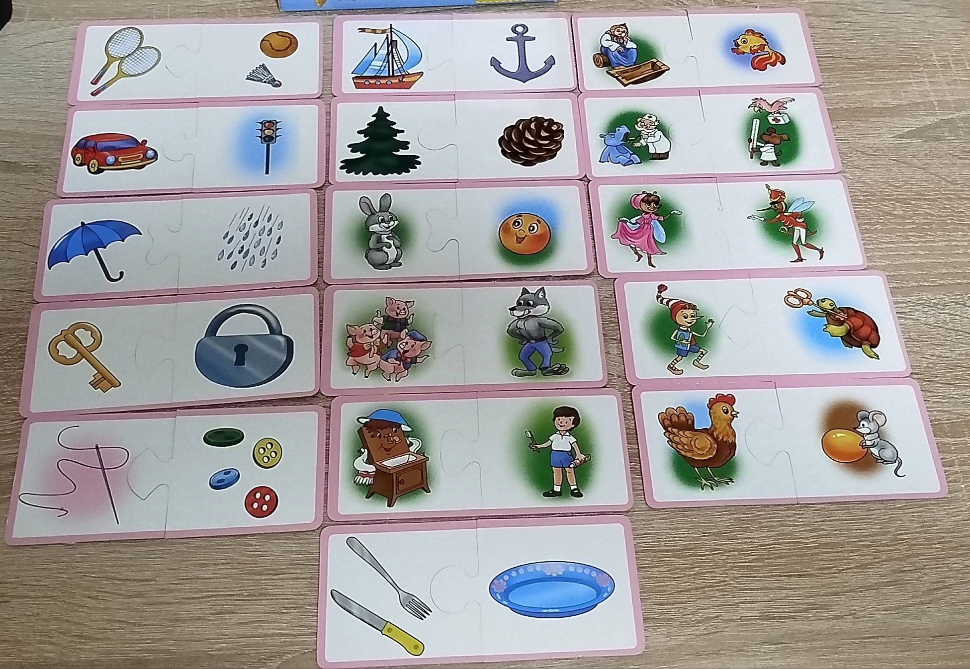Логическая игра соедини половинки