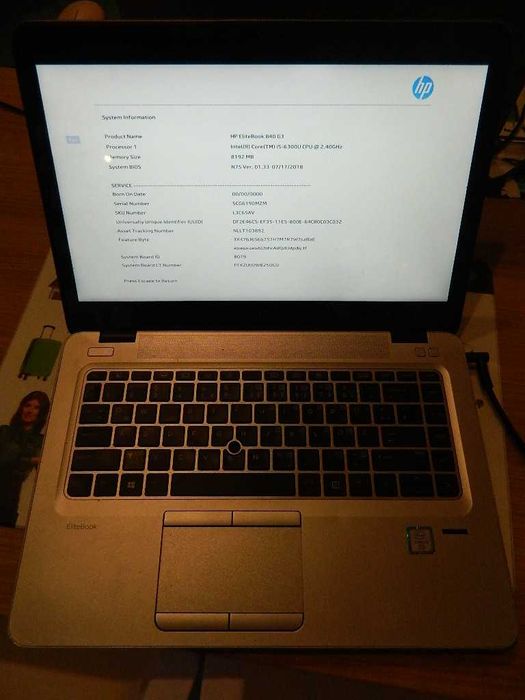 HP Elitebook 840 G3 Core i5-6300U 8GB DDR4