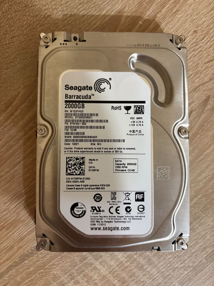 HDD 3.5 Seagate Barracuda 2Tb 2000Gb