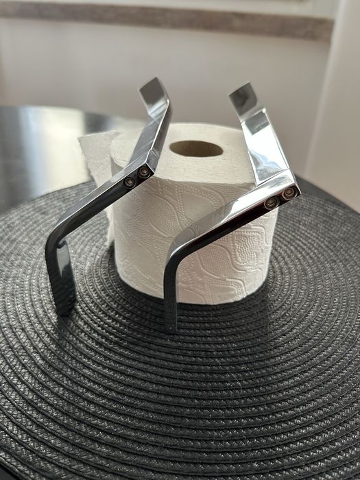 Porta rolo papel higiénico cromado
