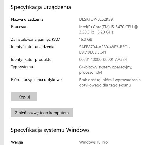 Komputer stacjonarny GTX 1050 ti 16GB Ram Intel i5 3.20