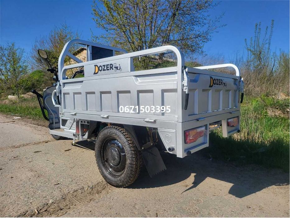 Электротрицикл грузовой Dozer Model-3 (1500W) Дозер доставка під двір