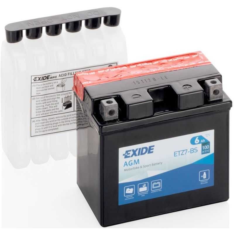 Bateria mota Exide AGM ETZ7-BS 12v 6ah