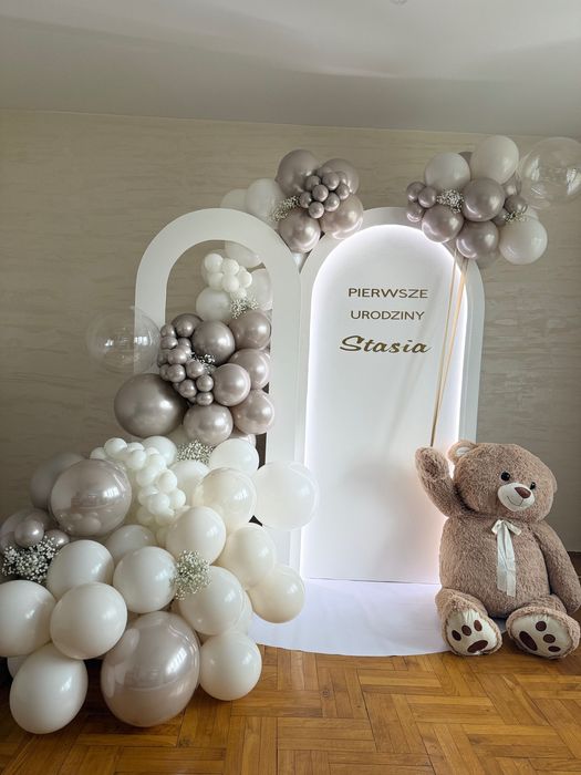 Ścianki balonowe, dekoracje stołów, Urodziny, Chrzest, Komunia, inne