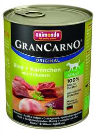GranCarno wołowina + królik z ziołami adult 20x800g