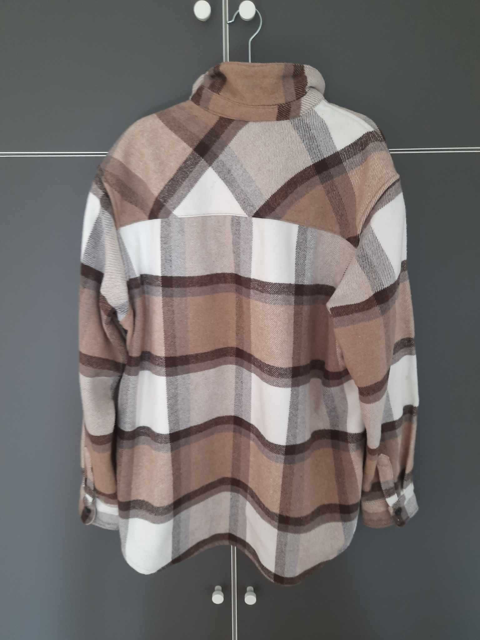 Kurtka koszulowa w kratę XL PULL&BEAR