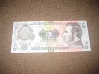 Nota das Honduras "5 Lempiras" UNC