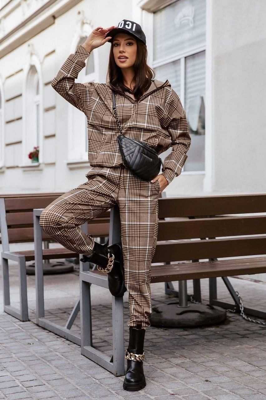 Жіночий костюм клітка батал ID: 79823834