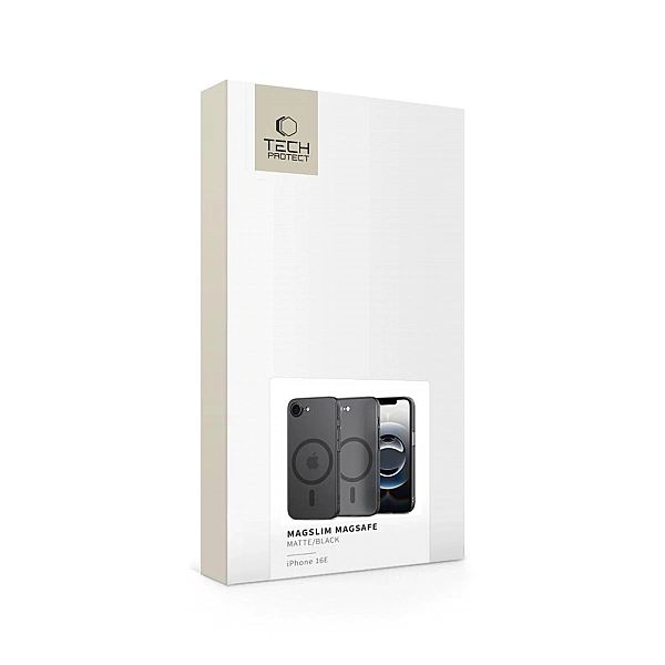 Etui Tech-Protect MagSlim MagSafe na iPhone 16e - czarny mat