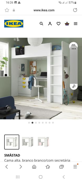 Cama criança com secretária