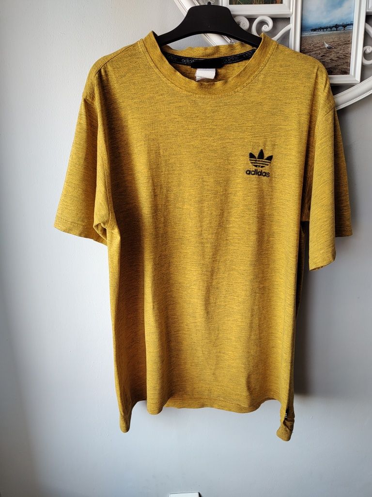 T-shirt męski musztardowy adidas r. S