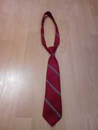 krawat ciemnoczerwony w delikatne paski