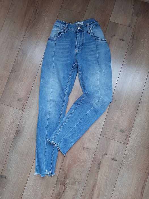 Джинси zara з лампасами скінні