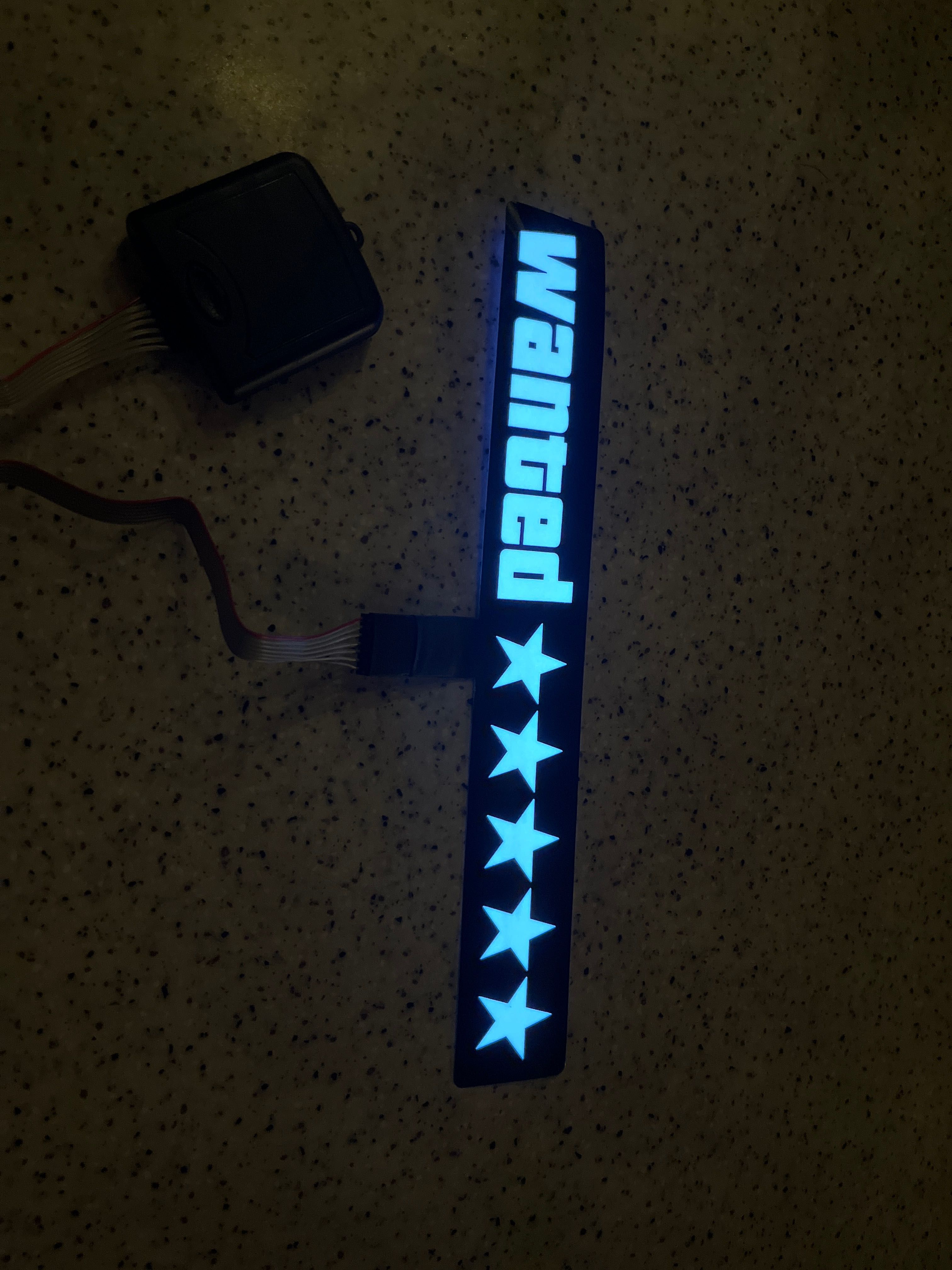 LED подсветка на авто Wanted  на батарейках