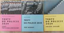 Książki, testy, do policji