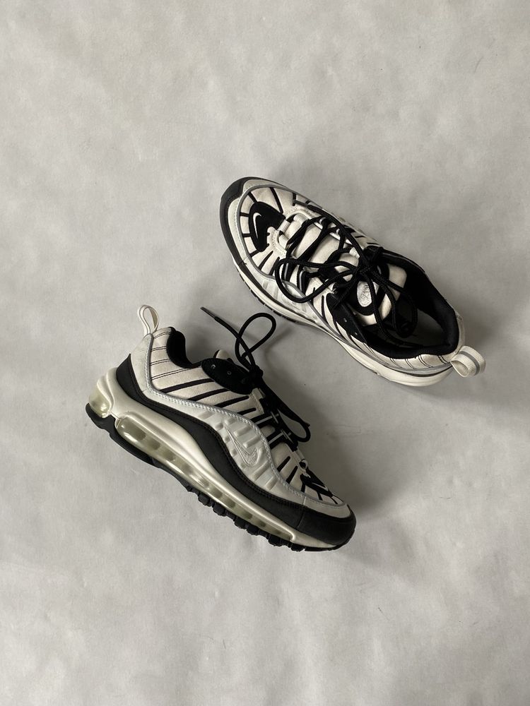 Nike Air Max 98 Black Sail кроссовки найк