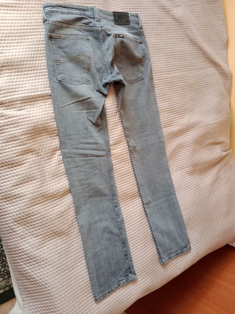 Spodnie jeansy Lee szare męskie W32 L34